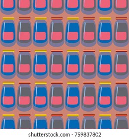 Jars with rustic home canning new seamless pattern for background.