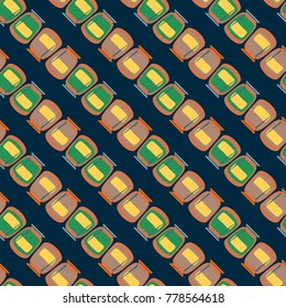Jars with rustic home canning new seamless pattern for background.