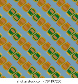 Jars with rustic home canning new seamless pattern for background.