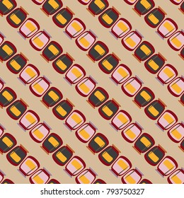 Jars with rustic home canning new seamless pattern for background.