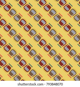 Jars with rustic home canning new seamless pattern for background.
