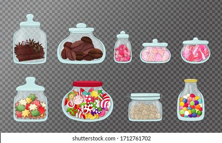 500ml jar of sweets clipart