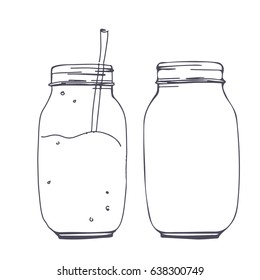 Jars vector hand drawn illustrations