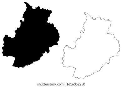 Jarva County (Republic of Estonia, Counties of Estonia) map vector illustration, scribble sketch Jarvamaa map