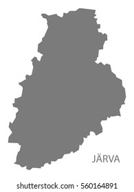 Jarva Estonia Map in grey