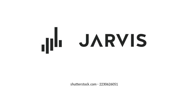 Jarvis Network cryptocurrency JRT token, Cryptocurrency logo on isolated background with text.