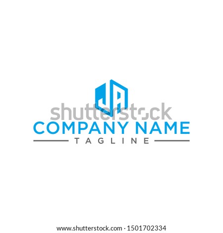 JA-shaped creative design lines are very simple and hexagon-shaped
