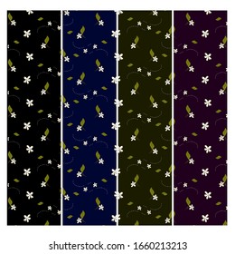 Jasmin flower pattern. creative floral motif. Background for fabric and wrapping paper.