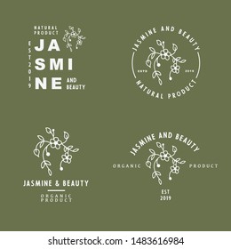 Jasmine And Beauty Logo Template, Vector Based