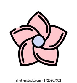 jasmine rellenó el icono de esquema. ilustración del vector spa sobre fondo blanco