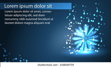 jasmine flower background design modern style technology. light blue color. for presentations, backgrounds, posters, wallpapers.