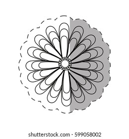 jasmine flower decoration cut line vector illustration eps 10