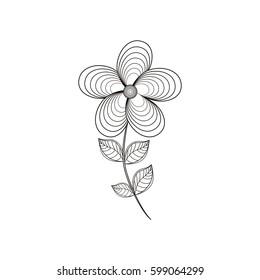 jasmine flower decoration line vector illustration eps 10