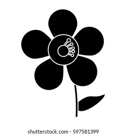 Jasmine Flower Decoration Silhouette Stock Vector (Royalty Free ...