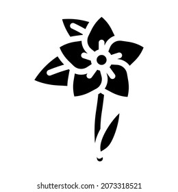jasmine flower glyph icon vector. jasmine flower sign. isolated contour symbol black illustration