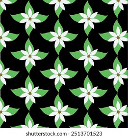 jasmine flower pattern graphic design vector illustration