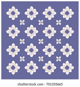 Jasmine flower pattern in modern Thai style