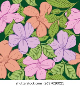 Jasmine flower seamless pattern design, suitable for paper wrap or fabric