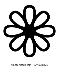 Jasmine Flower solid icon, flower design  