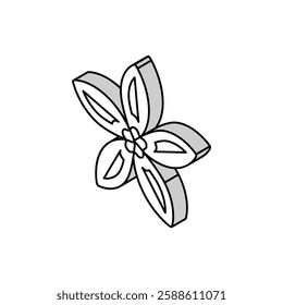jasmine flower spring isometric icon vector. jasmine flower spring sign. isolated symbol illustration
