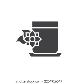 Jasmine flower tea vector icon. filled flat sign for mobile concept and web design. - Shutterstock ID 2254916547