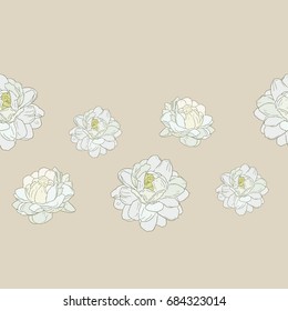 jasmine flower use in traditional mother's day , hand draw sketch seamless pattern vector.