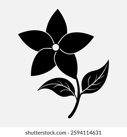  jasmine Flowers Icon Vector flat design style