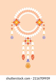 Jasmine garland modern style with warm pastel colour, Flower decoration.