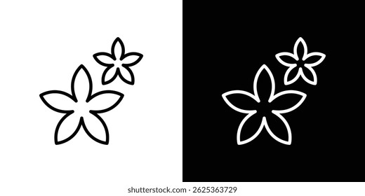 Icono de jazmín concepto de trazo sobre fondo blanco