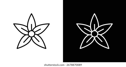 Jasmin Icon Design Elemente für grafische Designs. Vektorsymbole