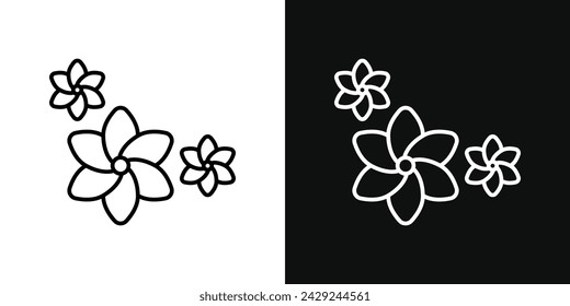 Jasmine Icon Set. Vector illustration