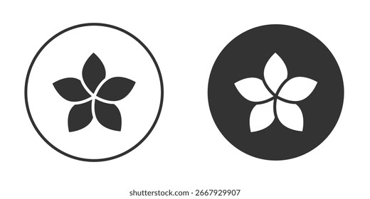 Símbolo de silueta de icono de jazmín. Vector aislado ilustración