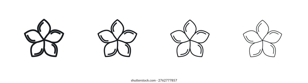 Jasmine icon symbol. Modern, simple line stroke collection