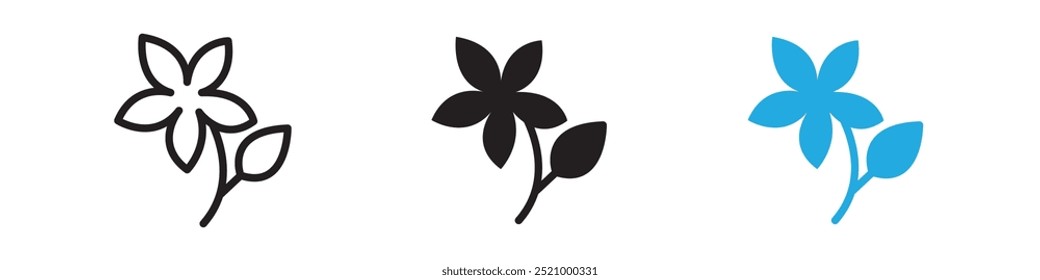 Jasmine icon thin line illustration