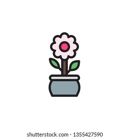 Jasmine Icon Vector Illustration in Filled Style for Any Purpose