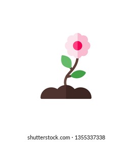 Jasmine Icon Vector Illustration in Flat Style for Any Purpose