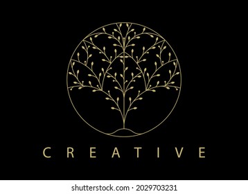 Jasmine leaf vector , Tree and leaf vector logo design