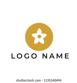 Jasmine logo vector illustration. flower. nature