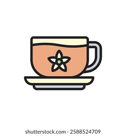 Jasmine Tea Icon Vector Illustration