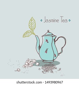 jasmine tea template for brochure