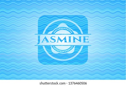 Jasmine water emblem background.