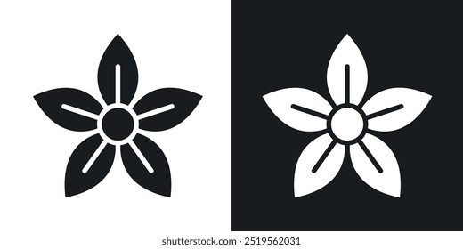 Jasmineline vector icon set in solid and outline style.