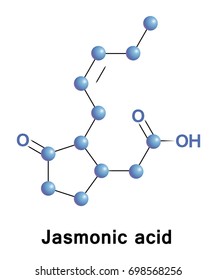 Jasmonic acid (JA) is an organic compound found in several plants. The molecule is a member of the jasmonate class of plant hormones. It is biosynthesized by the octadecanoid pathway