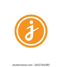 JASMY coin flat design icon logo