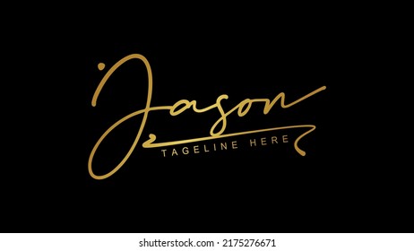 Jason handwritten vector signature logo, Make any creative business stand out with this signature, Are you a photographer, event planner or have a lifestyle blog, This logo design is the right choice.