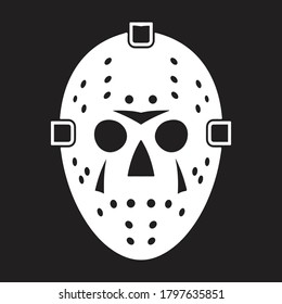 Jason Hockey Mask Flip Up Halloween silhouette vector design.