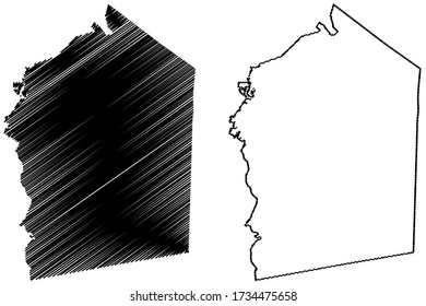 Jasper County, Georgia (U.S. county, United States of America,USA, U.S., US) map vector illustration, scribble sketch Jasper map