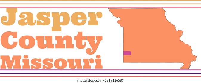 Jasper County Missouri Highlighted on State Map
