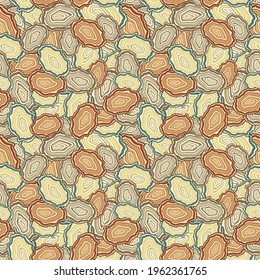 Jasper cut stone natural seamless pattern in natural colors. Pattern for placement on textiles, furniture and interior design. Stock vector illustration.