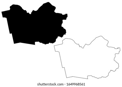 Jaunjelgava Municipality (Republic of Latvia, Administrative divisions of Latvia, Municipalities and their territorial units) map vector illustration, scribble sketch Jaunjelgava map